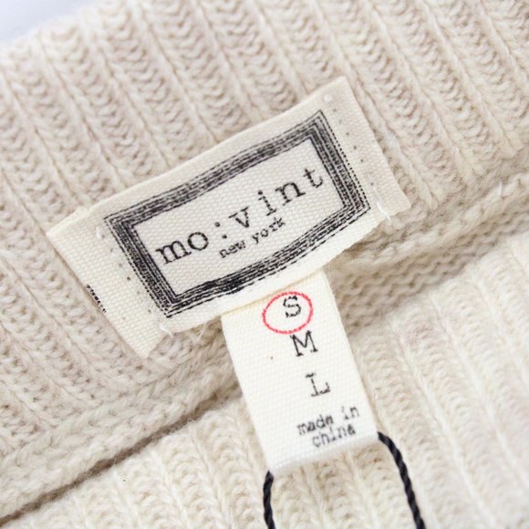 Mo:vint Pencil Skirt Womens Beige Striped Knit Stretch Small S New With Tags - Picture 5 of 9